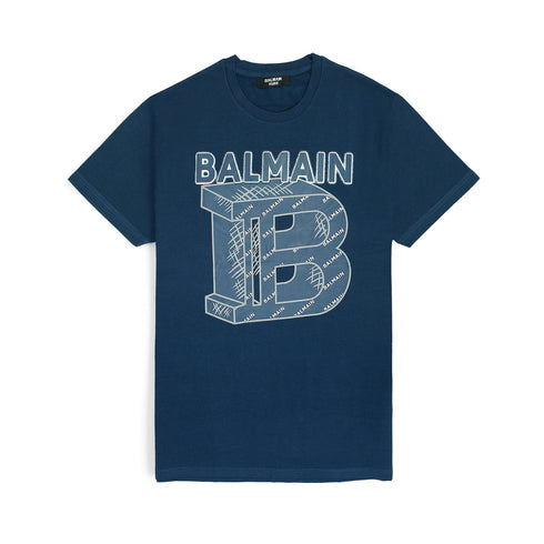 B.L.M.N Blue Premium Printed T-Shirt